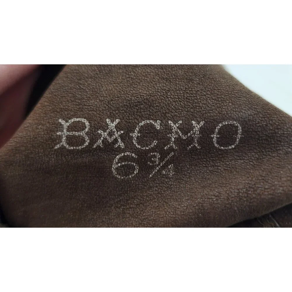 Vintage BACMO Women’s Size 6 3/4 Soft Suede Brown‎ Thin Unlined Gloves